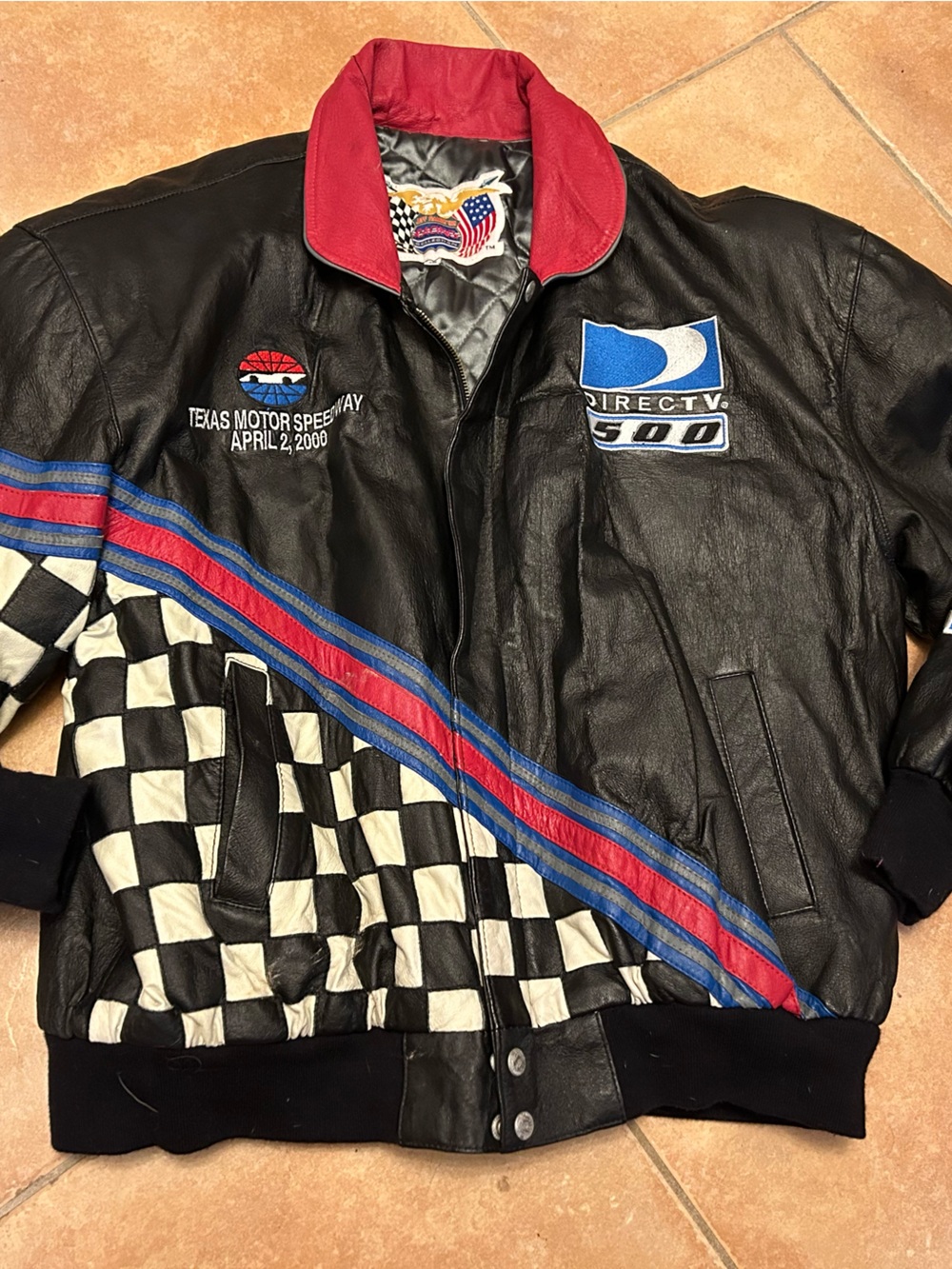 Jeff Hamilton Texas speedway leather racing jacket